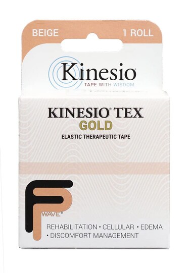 Kinesio Taping  Elastic Therapeutic Athletic Tape Tex Gold FP  Beige  2 in x 164 ft