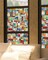 Artscape Montage  Window Privacy Film Stained Glass Pattern  NonAdhesive  UV Protection  Easy to Apply  Removable  24 x 36 inches  Made in USA