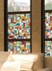 Artscape Montage  Window Privacy Film Stained Glass Pattern  NonAdhesive  UV Protection  Easy to Apply  Removable  24 x 36 inches  Made in USA