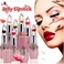 ASUSO Color Changing LipstickCrystal Flower Lip Gloss Color Changing Lip BalmWaterproof Lips Clear Temperature Lasting Lipstick Pink set of 6