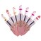 ASUSO Color Changing LipstickCrystal Flower Lip Gloss Color Changing Lip BalmWaterproof Lips Clear Temperature Lasting Lipstick Pink set of 6