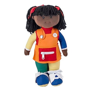 Childrens Factory Learn to Dress Doll  African American Girl Educational  Learning Toys for Toddlers HomeschoolPreschoolDaycare Use