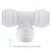 John Guest Speedfit 38 Inch x 38 Inch x 14 Inch OD Reducing Tee Push to Connect Plastic Plumbing Fitting PP30121208WP