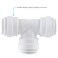 John Guest Speedfit 38 Inch x 38 Inch x 14 Inch OD Reducing Tee Push to Connect Plastic Plumbing Fitting PP30121208WP