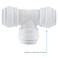 John Guest Speedfit 38 Inch x 38 Inch x 14 Inch OD Reducing Tee Push to Connect Plastic Plumbing Fitting PP30121208WP