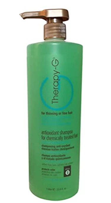 TherapyG Antioxidant Shampoo For Chemically Treated Hair For thinning fine hair and anti hair loss Hair regrowth and color protector Liter 338 oz