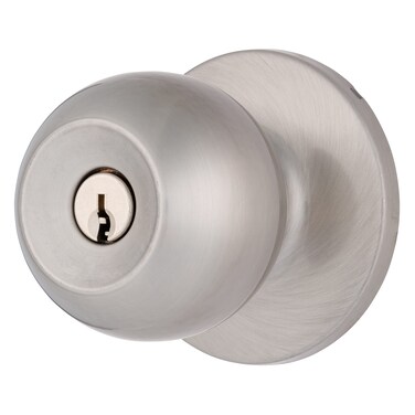 BRINKS  Transitional Keyed Entry Ball Door Knob Satin Nickel  Designed for Traditional and Transitional Homes and Blends Seamlessly with Interior Dcor E2415119 1 Pack