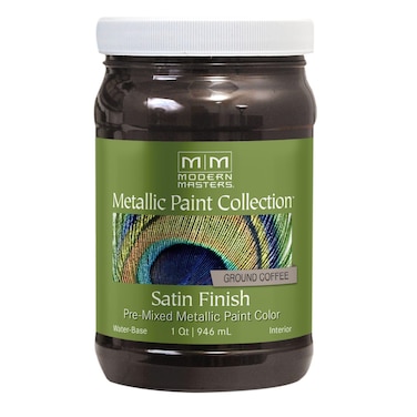 qt Modern Masters ME525 Ground Coffee Metallic Paint Collection Satin WaterBased Decorative Metallic Paint