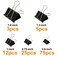 Otylzto 120Pcs Binder Clips Assorted Size Office Clips with Clear Storage Container Bulldog Clips Paper Clips Office Supplies