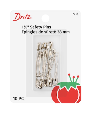 Dritz 722 Safety Pins Size 2 10Count Nickel