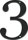 Distinctions 843143 Black FlushMount 4Inch House Number 3
