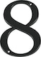 Distinctions 843148 Black FlushMount 4Inch House Number 8