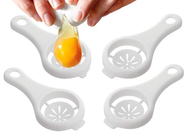 4PCS Egg Separator Egg Yolk White Separator White Egg Separator Tool Egg Cutter Kitchen Gadgets