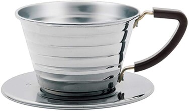 Kalita Stainless Steel Wave Coffee Dripper SIZE 155 Silver
