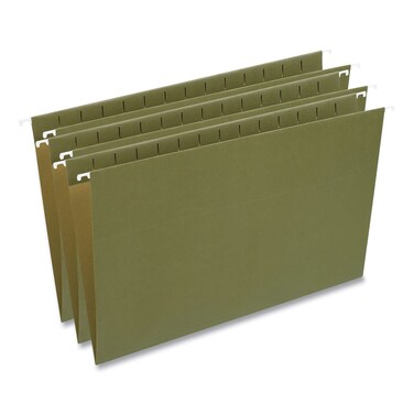 Universal UNV34111 15Cut Tabs Legal Size Hanging File Folders  Standard Green 50Carton
