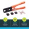 SharkBite 38 Inch PEX Crimp Tool MultiHead Kit Orange Handles Plumbing Fittings 23100