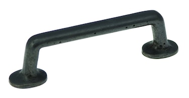 Hickory Hardware 1 Pack Solid Core Kitchen Cabinet Pulls Luxury Cabinet Handles Hardware for Doors  Dresser Drawers 4 Inch Hole Center Black Iron Carbonite Collection
