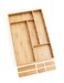 Lipper International 8397 Bamboo Wood Adjustable Drawer Organizer with 6 Removable Dividers 12 x 1712 x 178