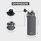 BOZ Stainless Steel Water Bottle  Vaccum Insulated Water Bottle 32 Oz  Wide Mouth BPA Free Sport Water Bottle for Gym with Spout Lid  Thermal Hot  Cold 1 Litre Gray Water Bottle