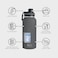 BOZ Stainless Steel Water Bottle  Vaccum Insulated Water Bottle 32 Oz  Wide Mouth BPA Free Sport Water Bottle for Gym with Spout Lid  Thermal Hot  Cold 1 Litre Gray Water Bottle