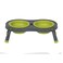 Dexas Popware for Pets Double Elevated Pet Feeder Large GrayGreen