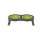 Dexas Popware for Pets Double Elevated Pet Feeder Large GrayGreen
