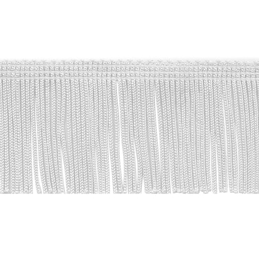Trims By The Yard 2 Chainette Fringe Trim PolyesterMade Decorative Fringe Trim Versatile Fringes for Costumes Uniforms Home Decor and Party Decorations 5 Yards White