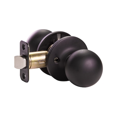 Design House Ball Passage Door Knob in Matte Black