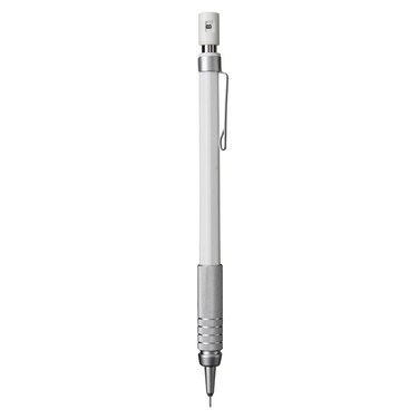 Muji 18617371 Low Center of Gravity Mechanical Pencil White 04 x 04 x 58 inches 11 x 9 x 147 mm Lead Diameter 001 inches 03 mm