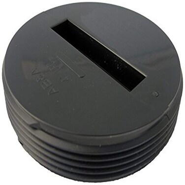 LASCO 333298 Countersunk Slotted ABS Black Plastic Cleanout Plug 4Inch