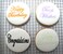 Designer Stencils Script Celebration Cake Stencils Set BeigeSemiTransparent