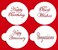 Designer Stencils Script Celebration Cake Stencils Set BeigeSemiTransparent