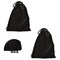 Cosmos 2 Pcs Portable Headphone Carrying Bag Travel Headset Storage Pouch Soft Drawstring Headphone Case Bag for OverEar Headphones Gaming Headset Neckband Earphones Black Color