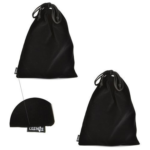Cosmos 2 Pcs Portable Headphone Carrying Bag Travel Headset Storage Pouch Soft Drawstring Headphone Case Bag for OverEar Headphones Gaming Headset Neckband Earphones Black Color