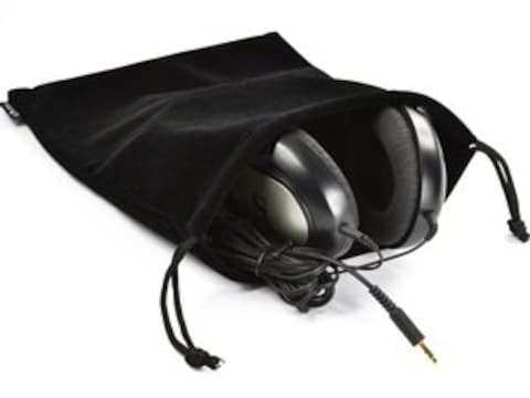 Cosmos 2 Pcs Portable Headphone Carrying Bag Travel Headset Storage Pouch Soft Drawstring Headphone Case Bag for OverEar Headphones Gaming Headset Neckband Earphones Black Color