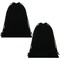 Cosmos 2 Pcs Portable Headphone Carrying Bag Travel Headset Storage Pouch Soft Drawstring Headphone Case Bag for OverEar Headphones Gaming Headset Neckband Earphones Black Color