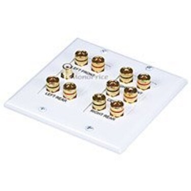 Monoprice 2Gang 51 Surround Sound Distribution Wall Plate