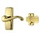 Ideal Security GL Lever Handle Set for Storm Doors and Screen Doors Bright Brass