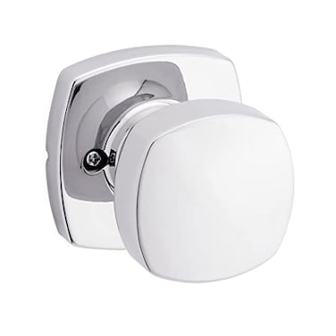 Kwikset Arroyo Knob Entry Door Knob with Lock and Key Secure Keyed Handle Exterior Doorknob Front Entrance and Bedroom Polished Chrome Pick Resistant SmartKey Rekey Security