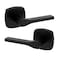 Kwikset Tripoli Lever Interior Passage Door Handle Lever For Closet and Hallway Doors Reversible NonLocking Handle Lever Matte Black with Microban Protection