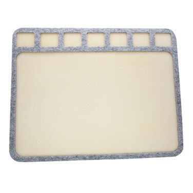 The Beadsmith Seed Bead Treasure Mat  14 x 11 356 x 279cm  Soft Surface 7 Compartments Raised Border  Perfect for Working on Seed Bead Projects Beading Jewelry Making and DIY Hobbies