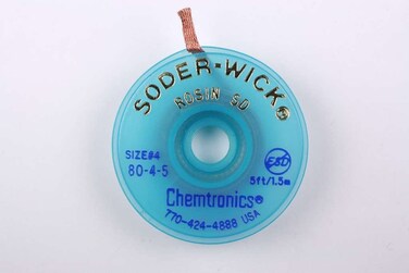 Chemtronics Soder Wick 8045 Braid DESOLDERING Rosin SD 5FT Blue