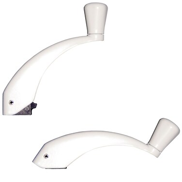 Ideal Security FoldDownHandle Window Cranks Replacement for Standard Casement Window Handles with 1132 Spline Shaft White 2 Count Pack of 1