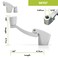 Ideal Security Folding Window Crank Handle 1132 Spline White 2Pack