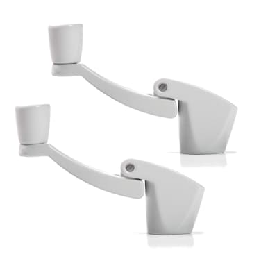 Ideal Security Folding Window Crank Handle 1132 Spline White 2Pack