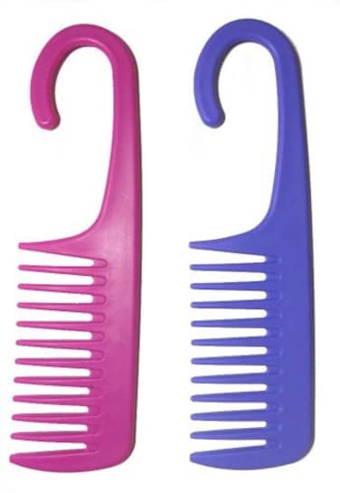 1 Comb Exfoliage Hair DetanglingConditioning Shower Wide Tooth with Hook for Hanging  COLORS MAY VARY