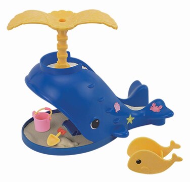 Calico Critters Splash and Play Whale  Have a Fun Day in the Sun  Includes a Slide Sand Box Bucket Shovel and Rocker  Connectable with the Adventure Treasure Ship  Critters Sold Separately