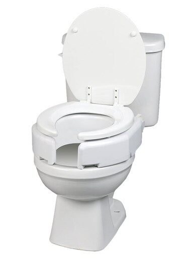 Maddak SecureBolt Hinged Elevated Toilet Seat Elongated 725680001