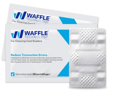 KICTeam  Waffletechnology Cleaning Cards for Card Reader Payment Machines 40 Cards  Presaturated with Quick Drying Solution