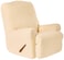 SureFit SF39058 Stretch Pinstripe Recliner Slipcover  One Piece  Form Fit  94 Polyester 6 Spandex  Machine Washable Cream